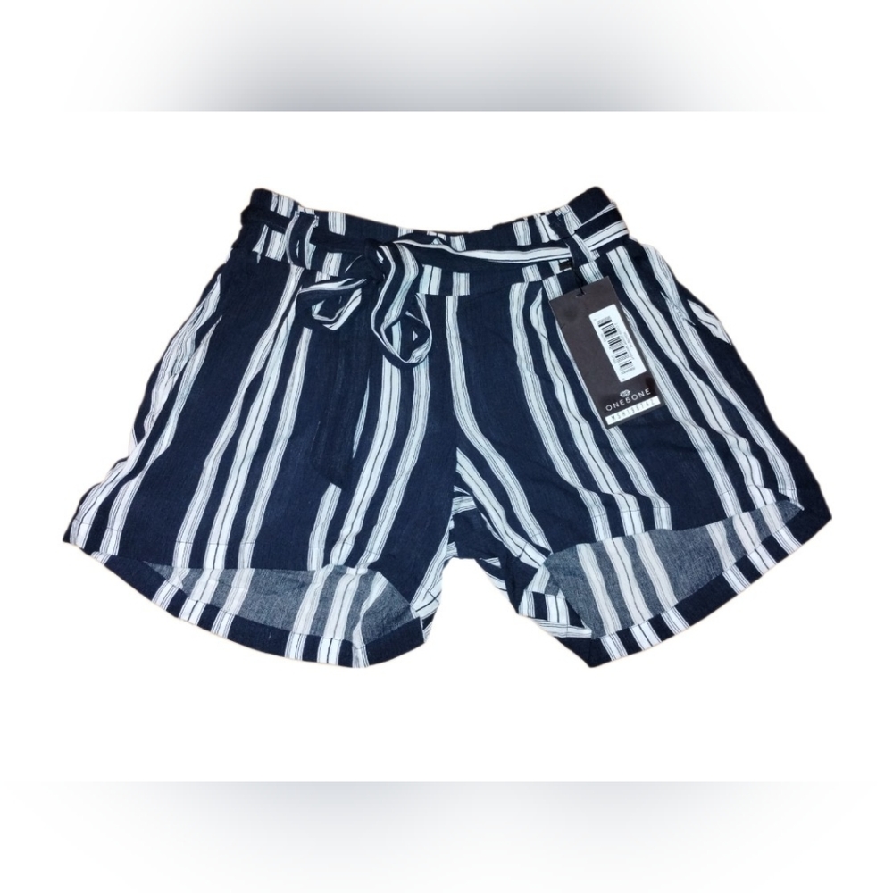 Blue & White Stripes Size Small, One 5 One Shorts